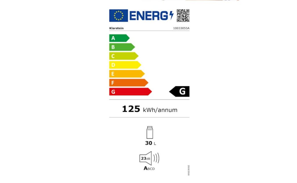 A villamosenergia-fogyasztás az energiacímkén csoportokra van osztva.